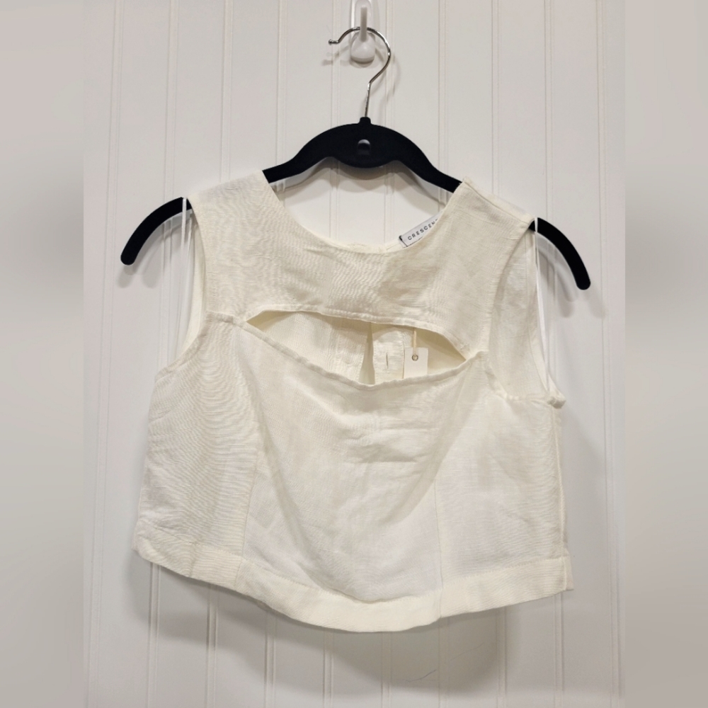 Crop Top With Button Back